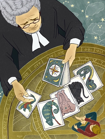 illustration tarot judge destiny astrolobe