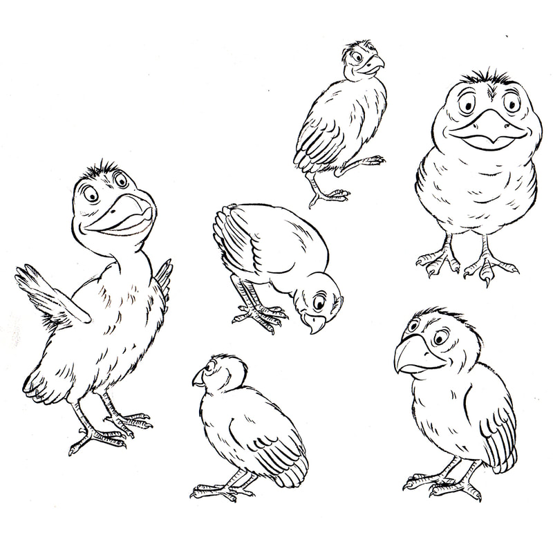 Katherine Smith illustration, chick, chick character, Children’s book illustration