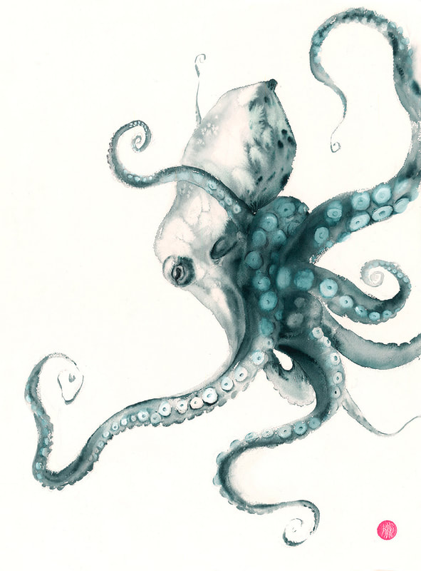 watercolour, watercolour, krsmith_artist, octopus