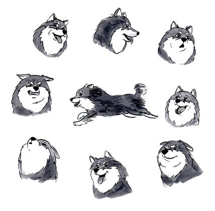 Katherine Smith illustration, dog character, dog, children's book illustration